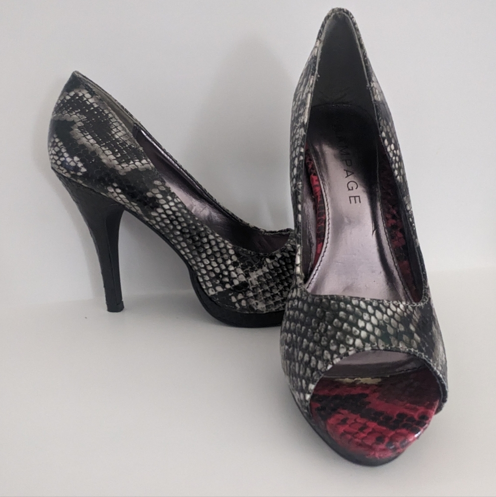 RAMPAGE Open Toe Heels